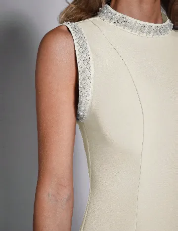 Rochie medie SHEIN, ecru