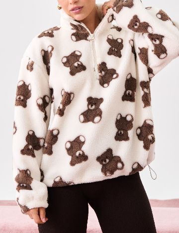 Bluza Oversize Sinsay, alb