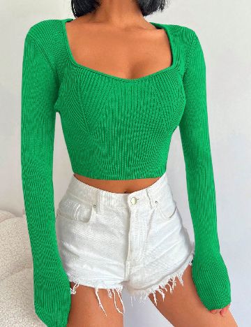 Top SHEIN, verde