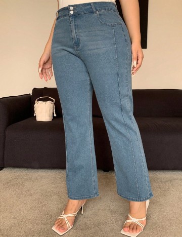 Blugi Dazy Plus Size, albastru