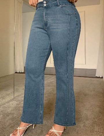 Blugi Dazy Plus Size, albastru