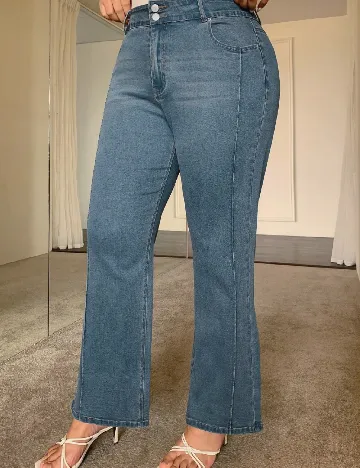 Blugi Dazy Plus Size, albastru