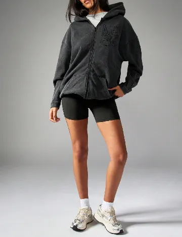 Hanorac MISSGUIDED Plus Size, gri inchis