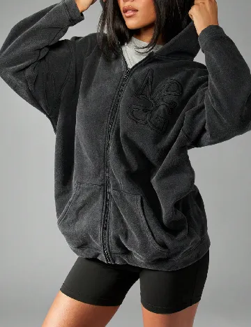 Hanorac MISSGUIDED Plus Size, gri inchis