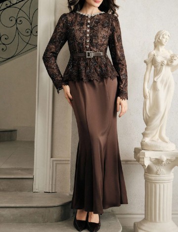 Rochie lunga Anewsta, maro