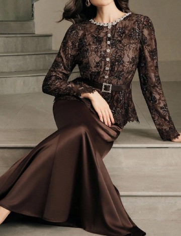 Rochie lunga Anewsta, maro