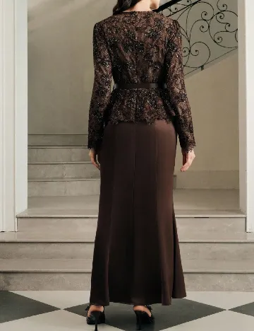 Rochie lunga Anewsta, maro