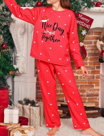 Pijama Shein Kids, rosu