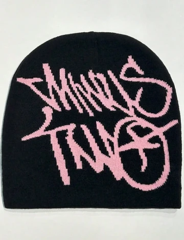 Caciula SHEIN, negru/roz