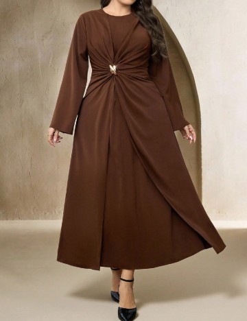 Rochie lunga SHEIN CURVE, maro