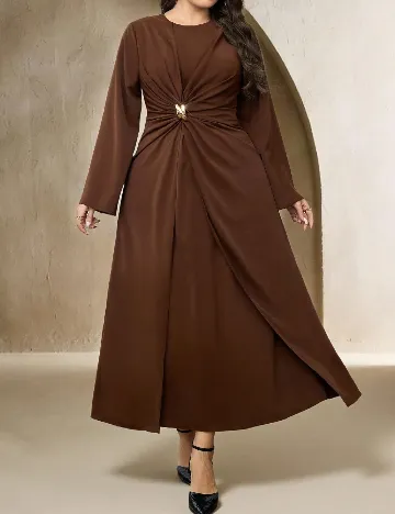 Rochie lunga SHEIN CURVE, maro