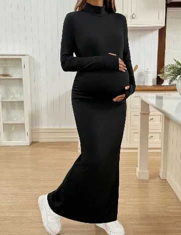 Rochie lunga SHEIN Maternity, negru