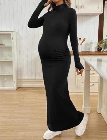 Rochie lunga SHEIN Maternity, negru