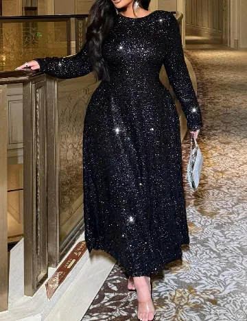 Rochie lunga SHEIN CURVE, negru