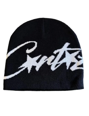 Caciula SHEIN, negru/alb