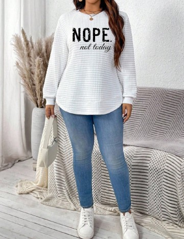 Bluza Emery Rose Curve, alb