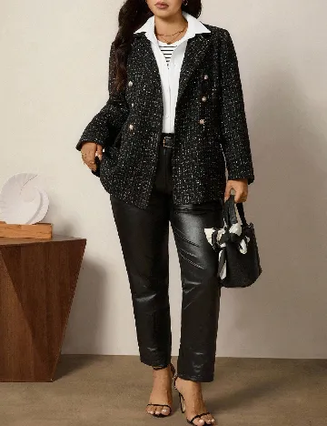 Sacou SHEIN CURVE, negru