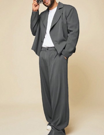 Costum SHEIN Plus Size Men, gri