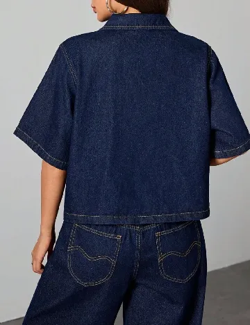 Camasa Shein Kids, bleumarin