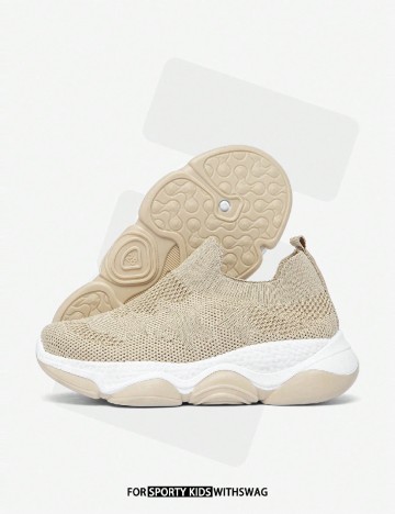 Adidasi Shein Kids, crem