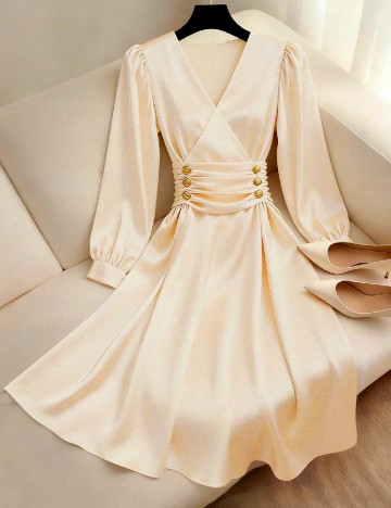 Rochie medie SHEIN, crem