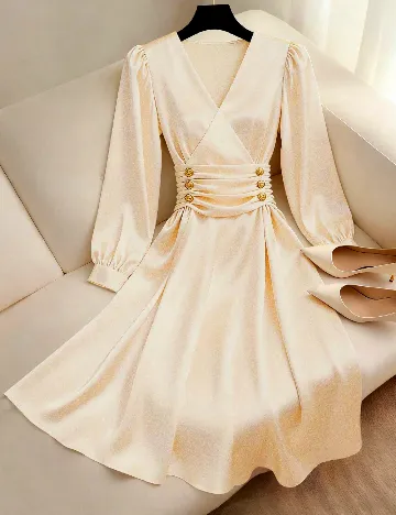 Rochie medie SHEIN, crem