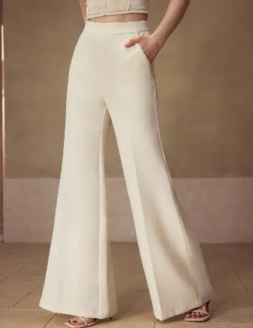 Pantaloni MOTF, ecru