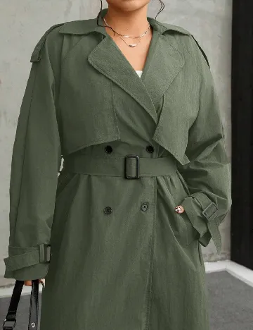 Trench SHEIN CURVE, verde
