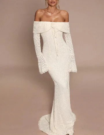 Rochie lunga SHEIN, ecru