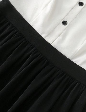 Rochie lunga SHEIN, alb/negru