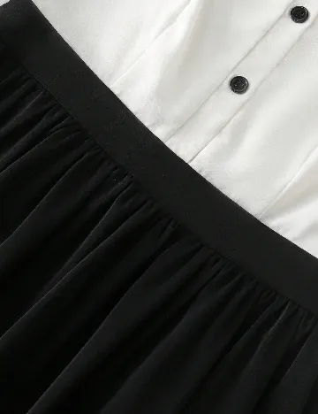 Rochie lunga SHEIN, alb/negru