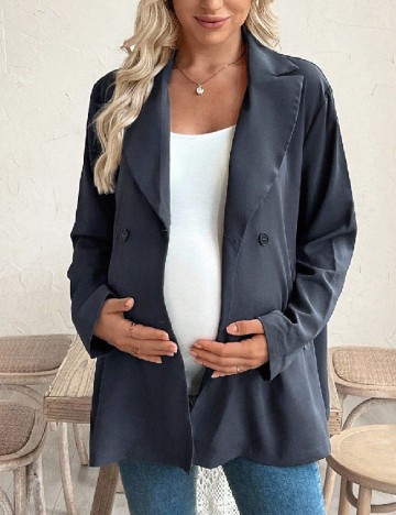 Blazer SHEIN Maternity, gri inchis