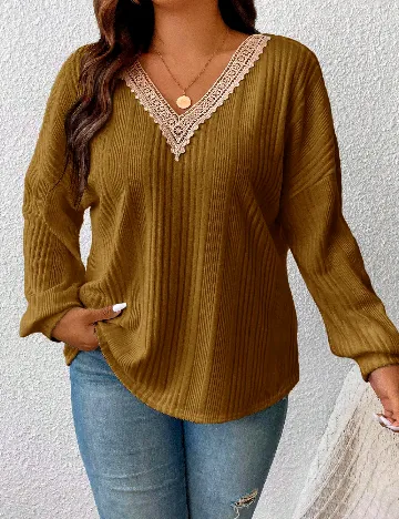 Bluza SHEIN CURVE, kaki