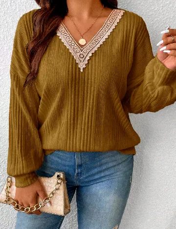 Bluza SHEIN CURVE, kaki