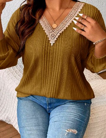 Bluza SHEIN CURVE, kaki