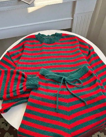 Compleu SHEIN, verde/rosu