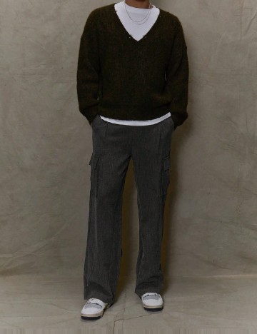 Pantaloni SHEIN, gri inchis