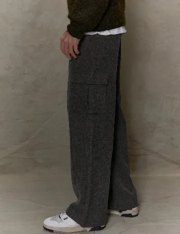 Pantaloni SHEIN, gri inchis