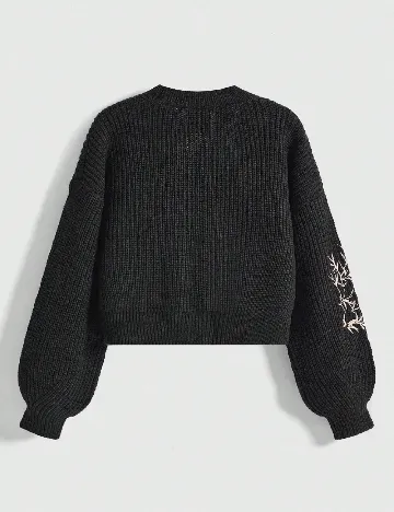 Cardigan Romwe, negru