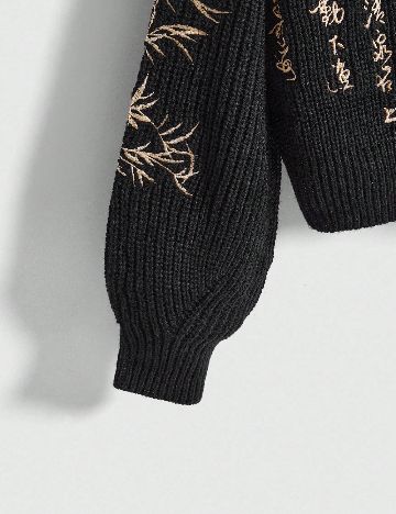 Cardigan Romwe, negru