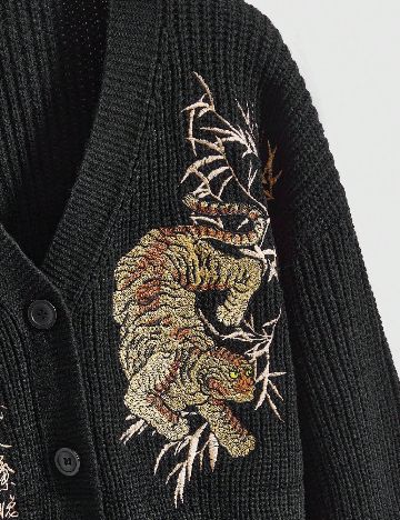 Cardigan Romwe, negru