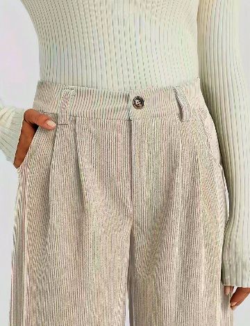 Pantaloni SHEIN, crem