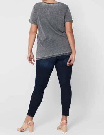 Blugi Only Carmakoma, albastru inchis