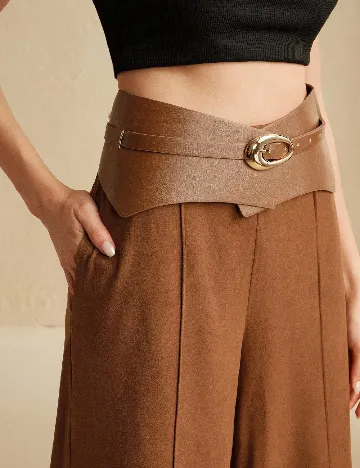 Pantaloni SHEIN, maro