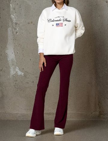 Pantaloni Sinsay, visiniu