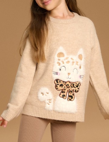 Pulover Sinsay, crem