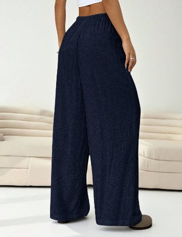 Pantaloni SHEIN CURVE, bleumarin