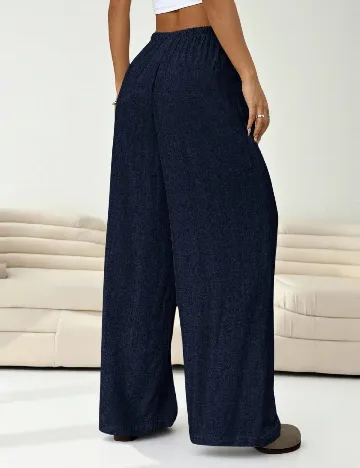 Pantaloni SHEIN CURVE, bleumarin