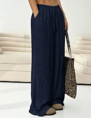 Pantaloni SHEIN CURVE, bleumarin