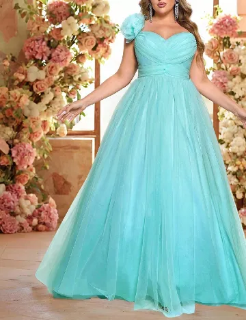 Rochie lunga SHEIN CURVE, turcoaz